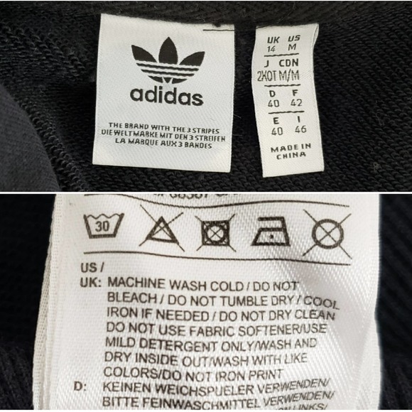 ADIDAS Black Cropped Hoodie, Women's: Medium, $50 - Picture 8 of 8